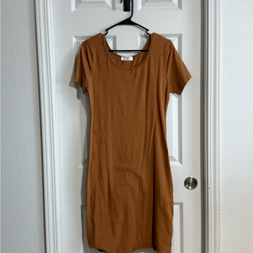 Zenana Outfitters Tan Midi Dress